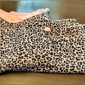 Cuddl Duds Leopard Print Pajama Set - Black, Gray, Pink